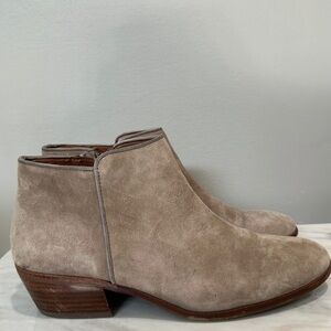 SAM EDELMAN PETTY CONTRAST TRIM BLOCK HEEL ANKLE BOOTS SIZE 8.5‎